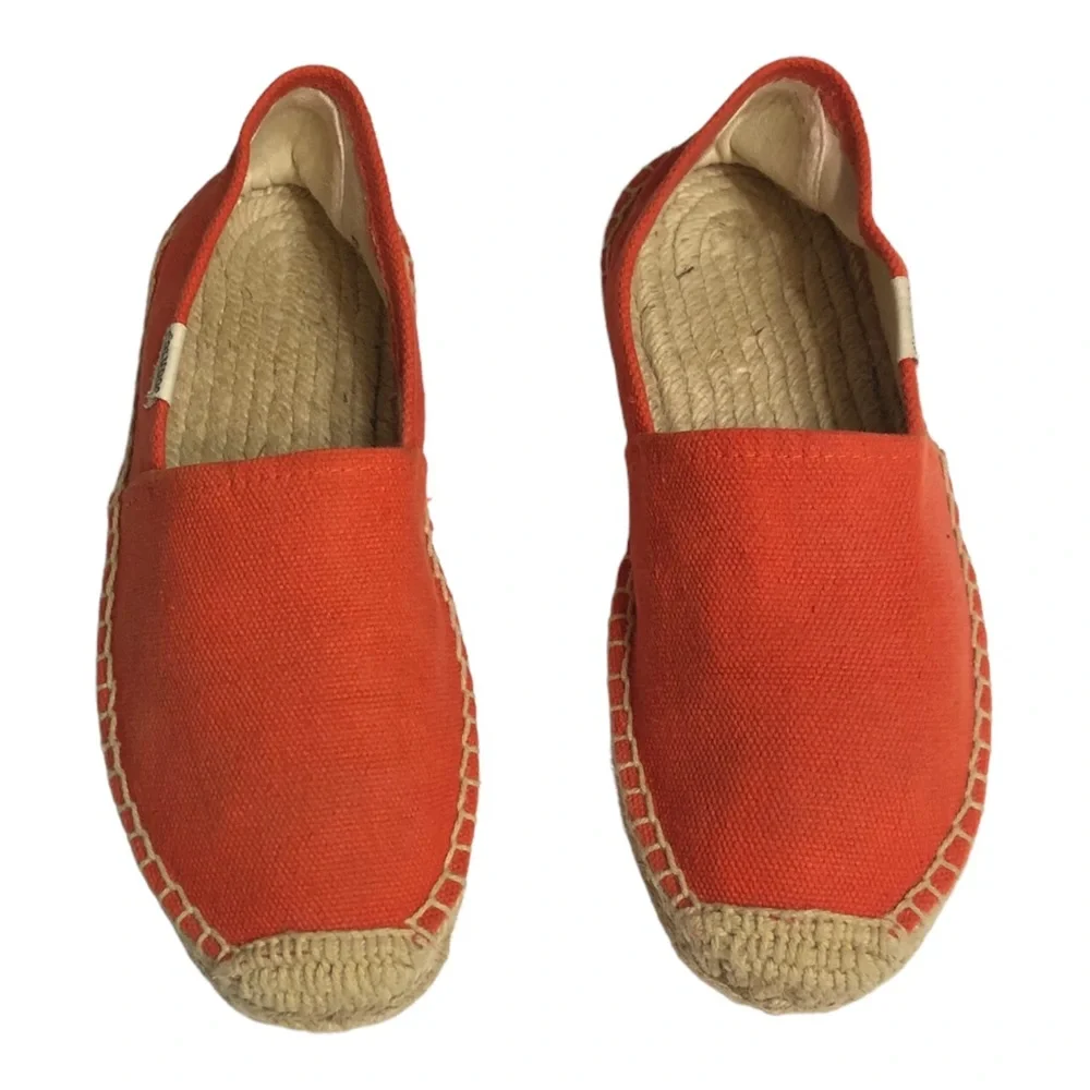 SOLUDOS Dali Espadrilles in Tangerine Red Size 5